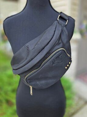 Pretty Simple Savannah Black Nylon Sling Crossbody Bag